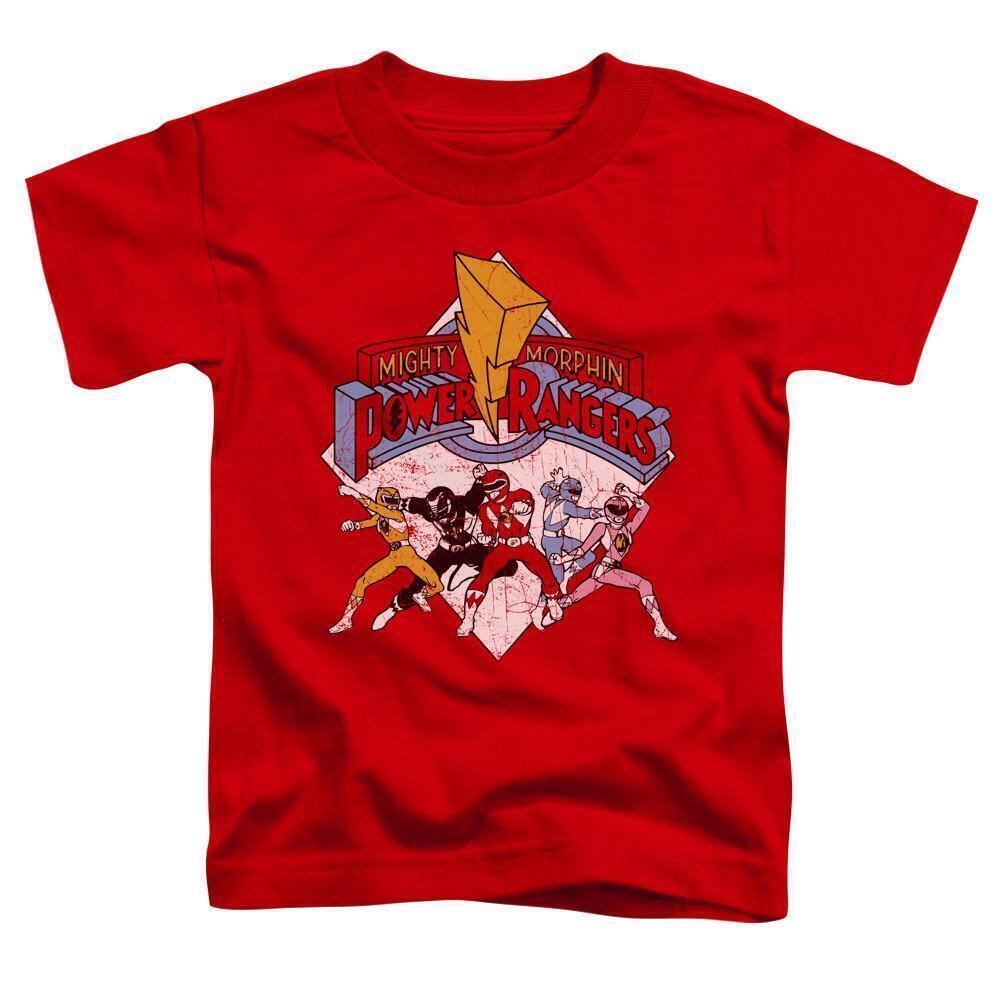 Power Rangers Retro Rangers T Shirt Red